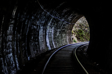 Fototapeta na wymiar Railway tunnel near Idalgashinna, Sri Lanka