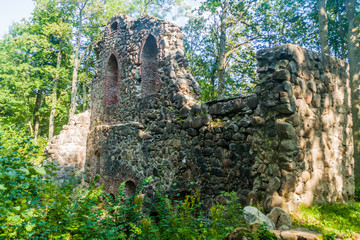 Ruins of Krimulda Medieval Castle in Gauja National Park, Latvia