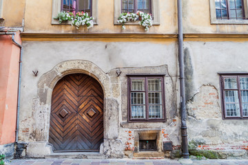 Old house in the center of Krakow, Poland