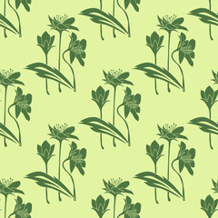 Geometric seamless pattern. Flower