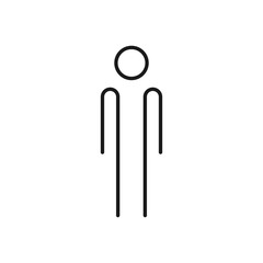 Toilet door/wall plate. Original WC icon. Sign.