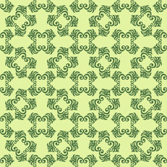 seamless geometric abstract pattern with floral motive