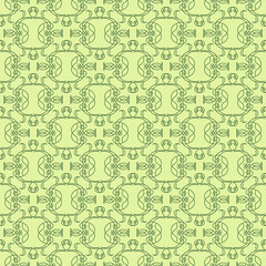 seamless geometric abstract pattern with floral motive