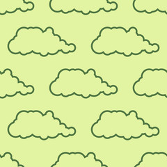 seamless abstract pattern with silhouette of cloud