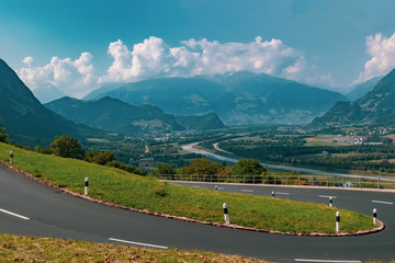Fototapeta na wymiar Mountain views in Liechtenstein