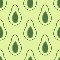 seamless abstract pattern with avocado