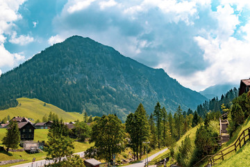 Fototapeta na wymiar Steg, central Principality of Liechtenstein