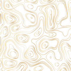 Fototapeta premium Abstract gold line waves design on white background - Vector Illustration