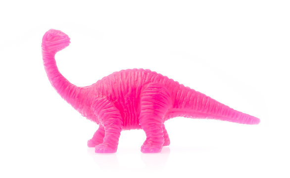 Pink plastic dinosaur toy sale