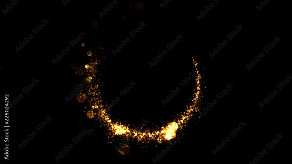 Poster golden meteor tail. frame for celebration countdown. exclusive border for special element. abstract 
