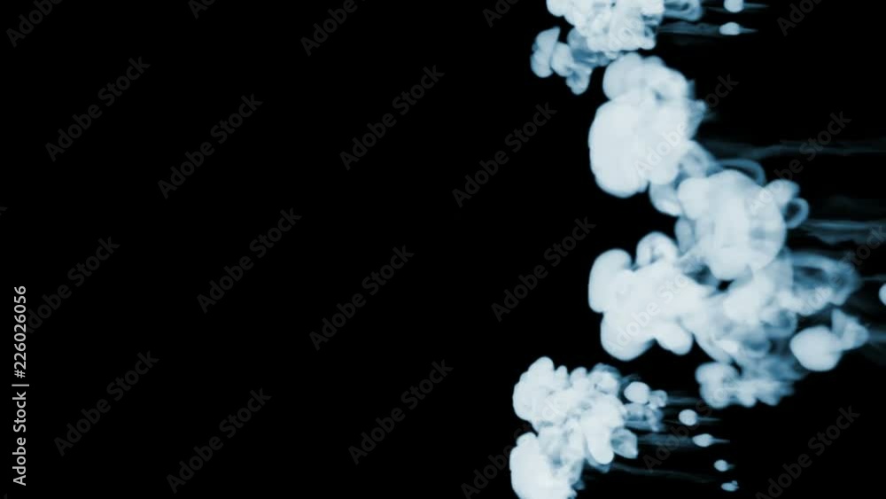 Poster 3d render of smoke simulation isolated on a black background for visual effects with smoke. 4 many t