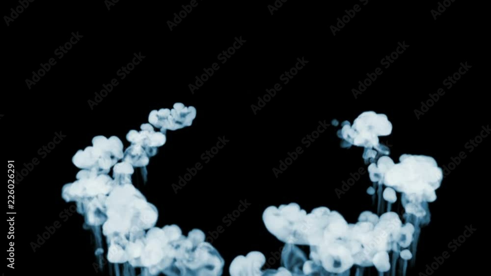 Aufkleber 3d render of smoke simulation isolated on a black background for visual effects with smoke. circular