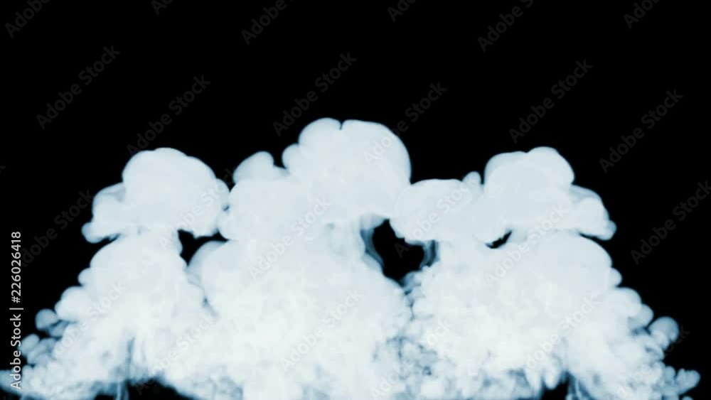 Poster 3d render of smoke simulation isolated on a black background for visual effects with smoke. 10