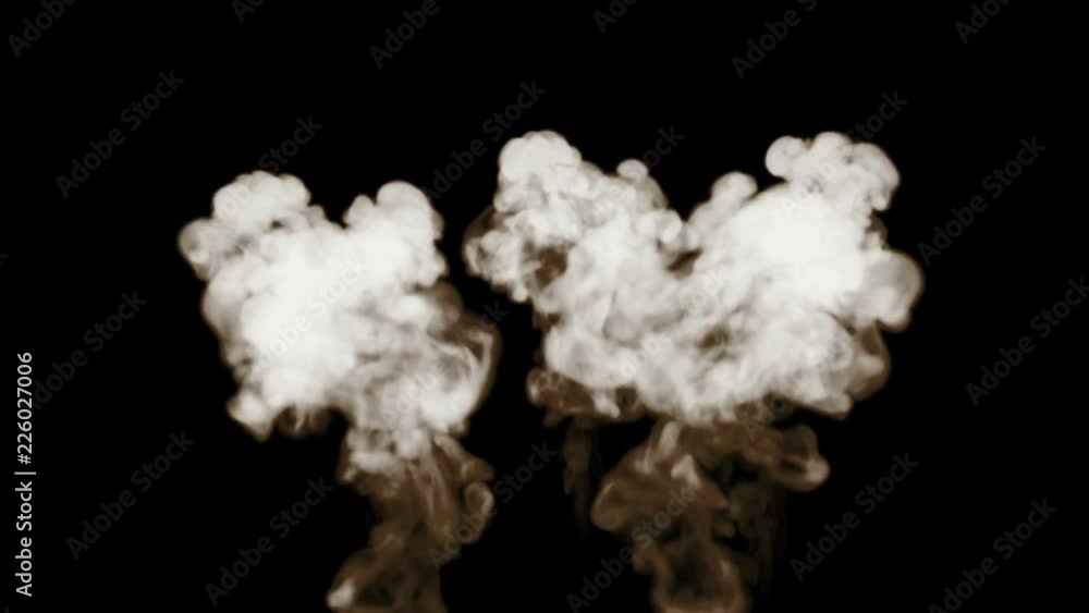 Poster 3d render of smoke simulation on a black background for visual effects with smoke. circular structur