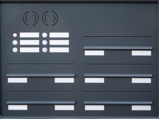 Mailboxes nameplates and bell buttons