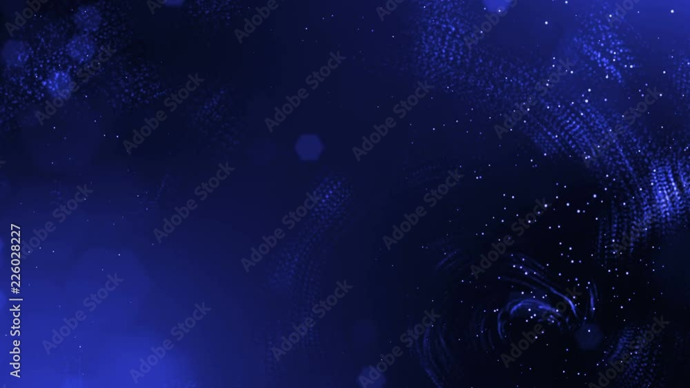 Poster abstract looped dynamic garlands of luminous particles for decoration of christmas and new year's co