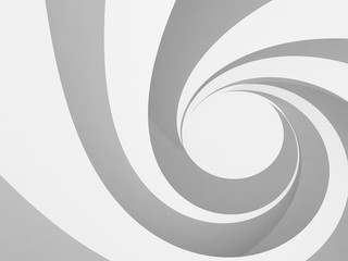 White spiral background. Abstract digital 3 d