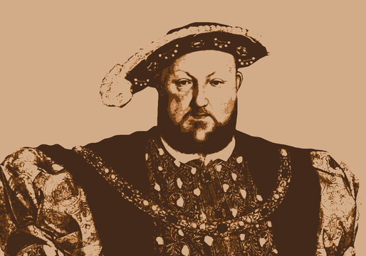 Portrait d'Henri VIII, personnage historique et roi d'Angleterre