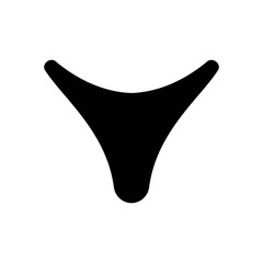 men's briefs icon. black isolated
