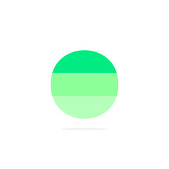 Vector Logo Letter O Green Energy Battery