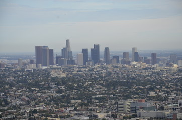 Fototapeta na wymiar Skyscrapers in Los Angles City California USA