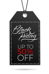 Design of an advertising poster for discounts on a black Friday. Lettering Black Friday