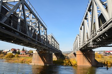 Train bridges with trains