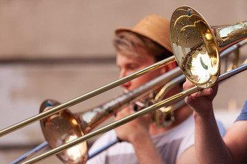 esibizione band ottoni in piazza, particolare © Francesco_Scali