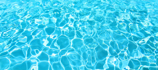 Fototapeta na wymiar Blue and clear water pool