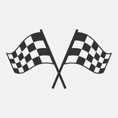 Racing flag isolated on white background. Vector illustration.