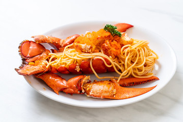 lobster spaghetti with shrimp egg