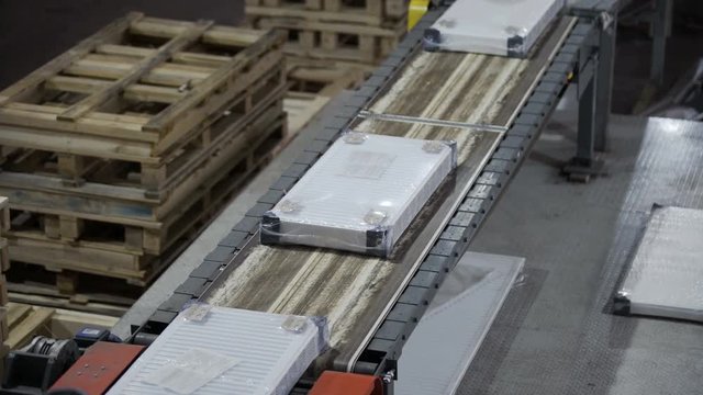Modern robotic production of heating radiators in modern Factory