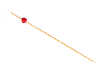 wood stick for fruit isolated on white background
