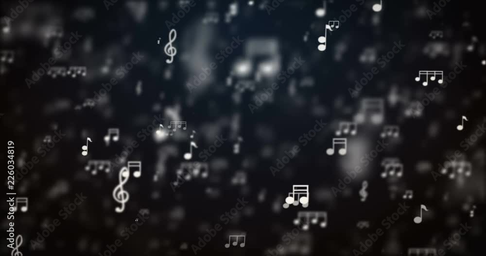 Poster loop abstract music icons motion background