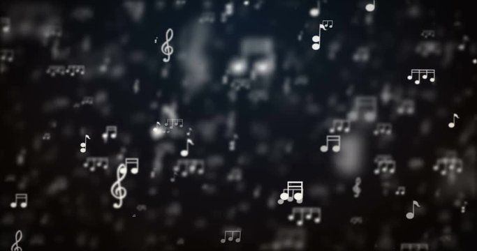 Loop abstract music icons motion background