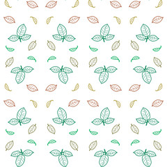 Seamless pattern with Leaves for wallpaper, greeting card, gift box, textile printing.