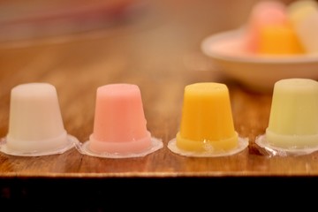 marshmallows on a table