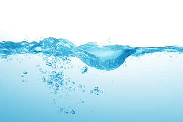 water, Water splash,water splash isolated on white background,blue water splash,  