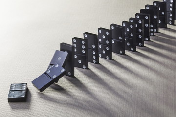 Fototapeta premium The falling Domino bones