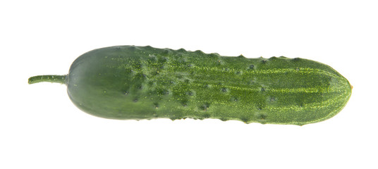 fresh, green cucumbers isolated on white background