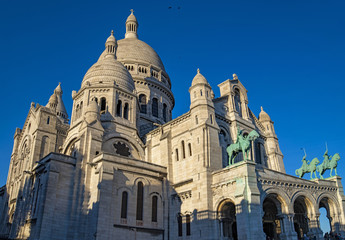 Fototapeta na wymiar Sacre-Coeur, Paris, Basilica of the Sacred Heart , Montmartre, Paris, France
