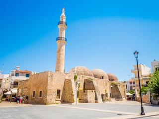 Fototapeta premium The Neratzes Mosque square, Rethymno, Crete, Greece