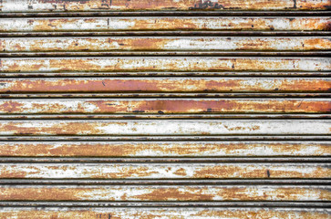 Rusty metal shutter