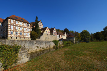 Schwäbisch Hall,Baden-Württemberg, Deutschland : Altstadt am Kocherufer