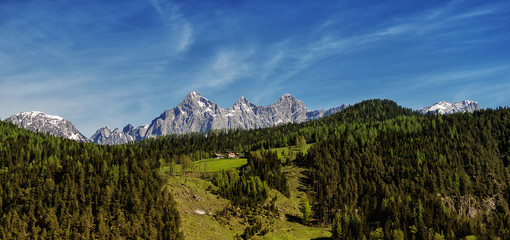 Fototapeta na wymiar Dachstein Mountain peak in Ausria