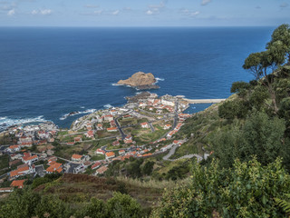 aerial view on the rocky center of Madeira Island,Portugal
