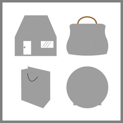 4 carry icon. Vector illustration carry set. shopping bag and shop icons for carry works