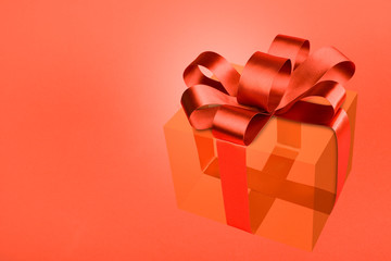 Transparent empty gift box