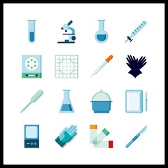 hospital icon. laboratory and microscope vector icons in hospital set. Use this illustration for hospital works.