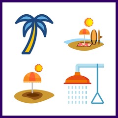 palm icon. bathing and beach vector icons in palm set. Use this illustration for palm works.